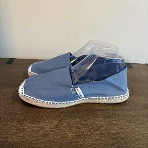 Alpargatus Shoes Womens Size 7.5 Blue Canvas Espadrille‎ Slip On Flats Spain